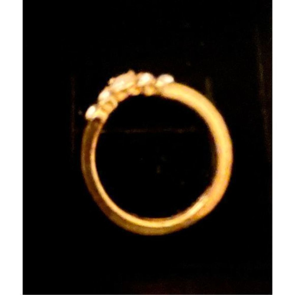 PRETTY MULTICOLOR WHITE OPAL N RISE GOLD RING - Picture 3 of 5
